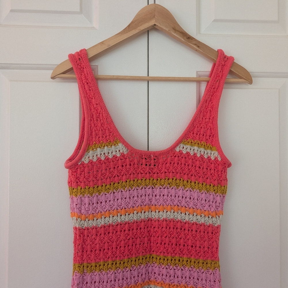 Sheike Colorful Crochet Midi Dress NWT